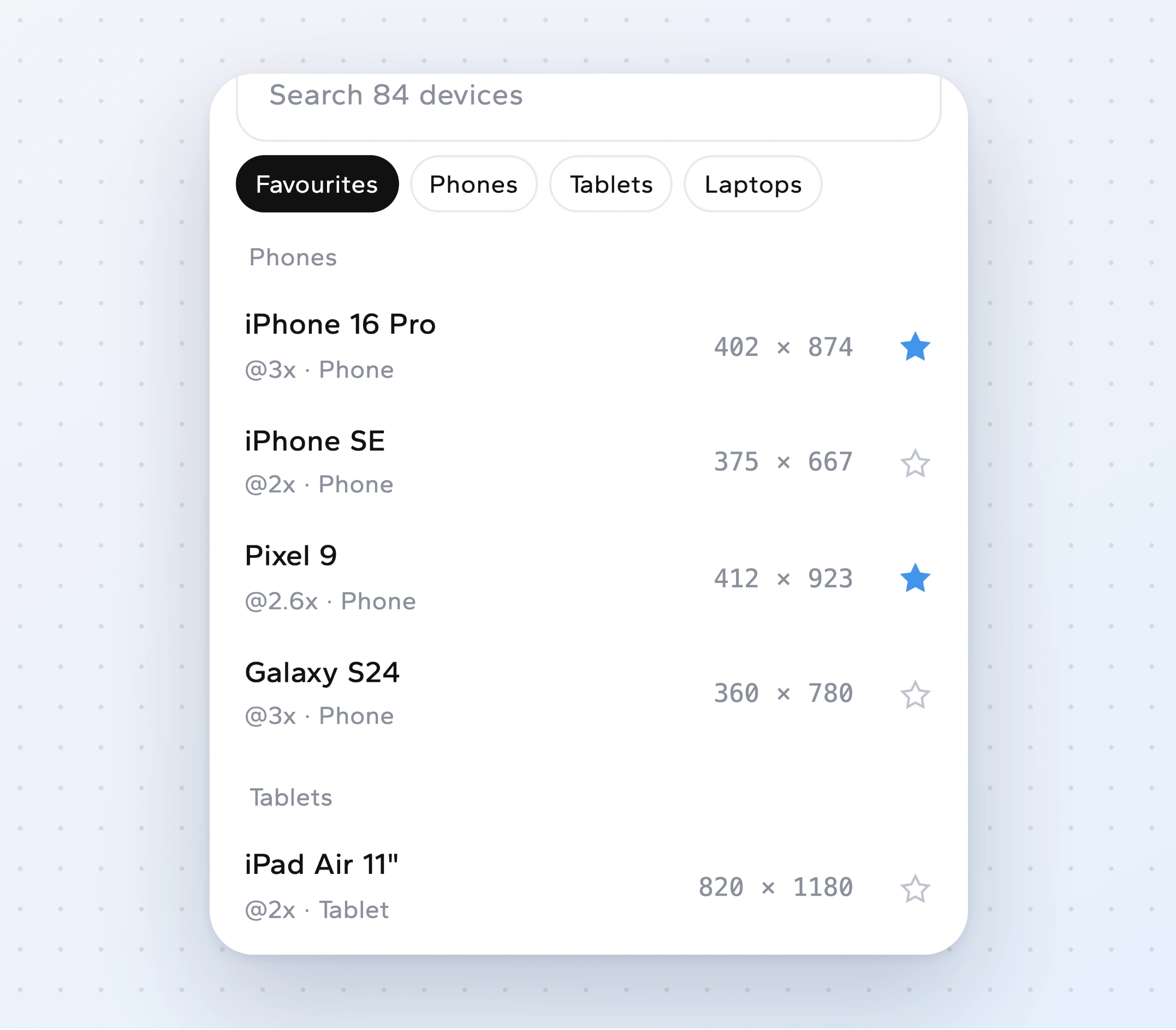 Device simulator in Borrowstyle