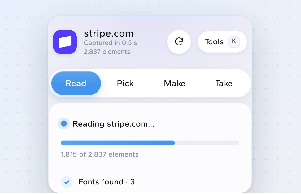 Borrowstyle reading stripe.com: fonts found, colours found