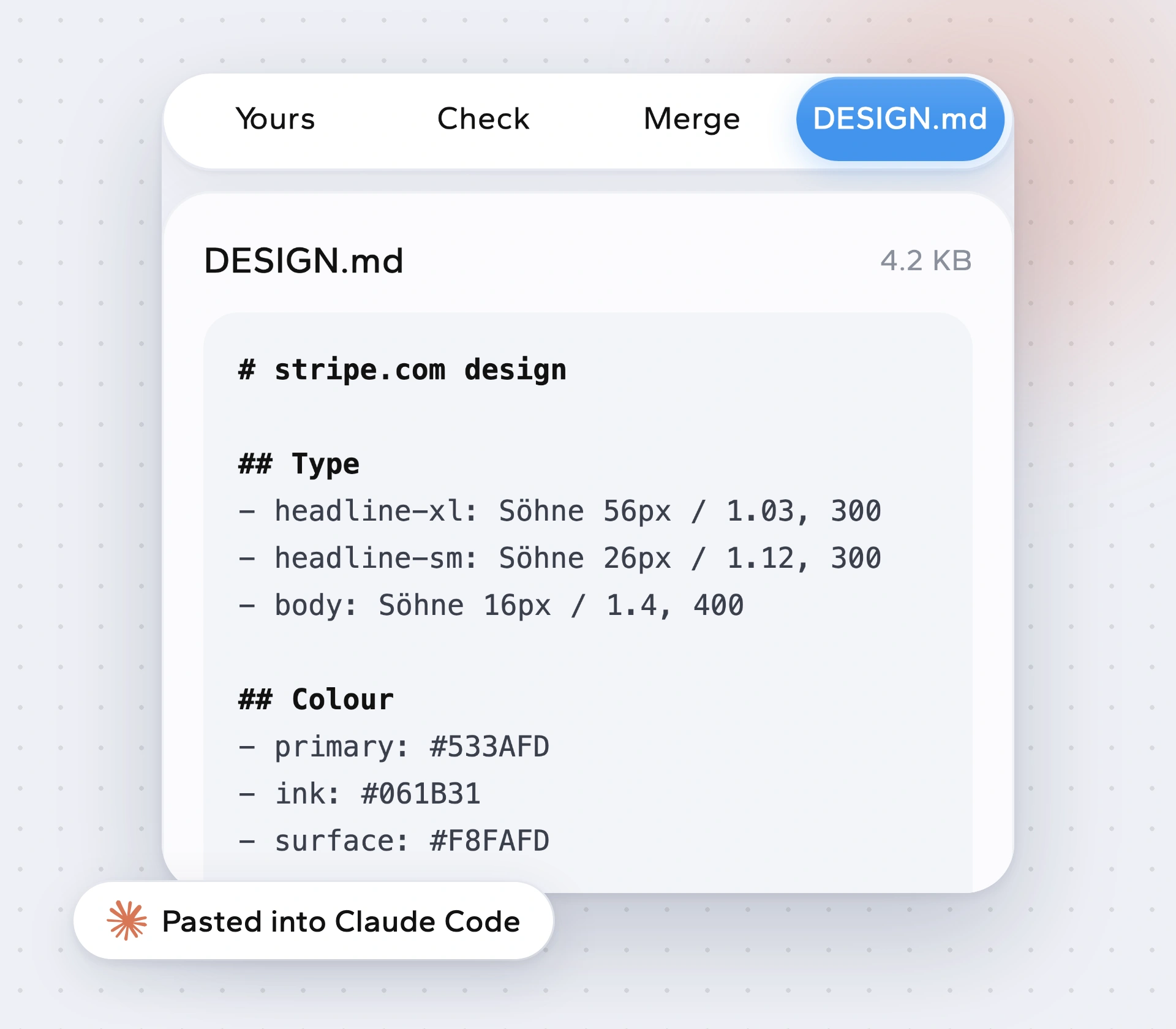 DESIGN.md written by Borrowstyle, ready for an AI coding tool